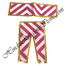 Lalan Slub Cotton W Shape Leheriya Chira Vastra With Golden Lace