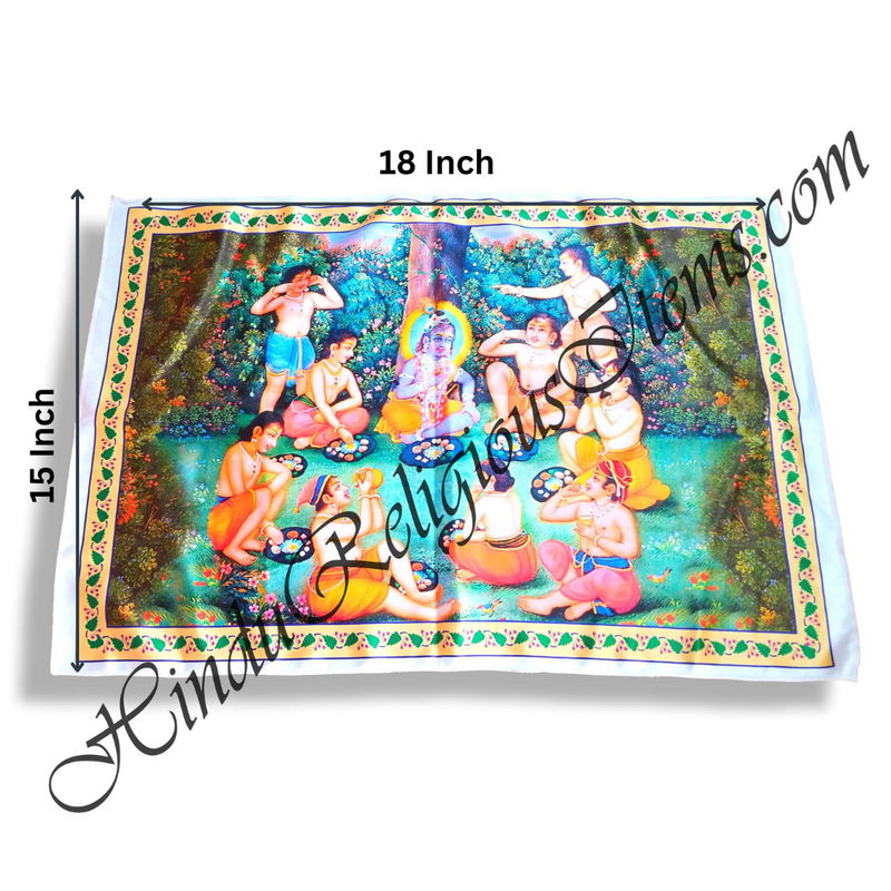 High Quality Satin Printed Pichwai (Backdrop) - Chaak Manorath