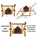 Decorative item with measurements and details on a white background