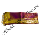 Double Border Satin Polka Dotas Uparna / Eklai With Golden Lace