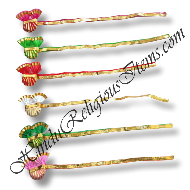 Large Cotton Dumala Paag With Golden Lace With Tie String