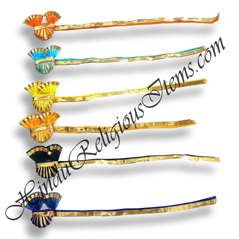 Large Cotton Dumala Paag With Golden Lace With Tie String