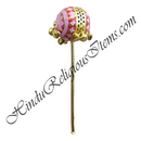 Golden Metal Meenakari Ghughra (Toy Rattle) With Both Side