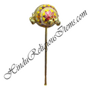 Golden Metal Meenakari Ghughra (Toy Rattle) With Both Side