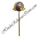 Golden Metal Meenakari Ghughra (Toy Rattle) With Both Side