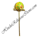 Golden Metal Meenakari Ghughra (Toy Rattle) With Both Side