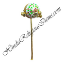 Golden Metal Meenakari Ghughra (Toy Rattle) With Both Side
