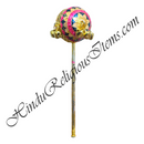 Golden Metal Meenakari Ghughra (Toy Rattle) With Both Side
