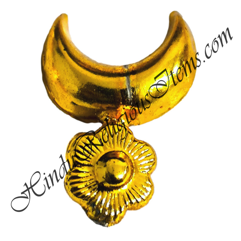 Premium Quality Golden Metal Chandra Haas With Flower Shape Pendant