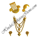 Premium Quality Golden Metal Moti Mala Chitraji Mala Set