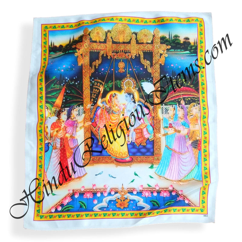 Premium Satin Printed Pichwai (Backdrop) -Hindola Utsav