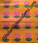 Cotton With Kamal Talaiya Print With Coloured Background Fabric/ Kapad(CKTCB)