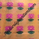 Cotton With Kamal Talaiya Print With Coloured Background Fabric/ Kapad(CKTCB)