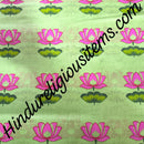 Cotton With Kamal Talaiya Print With Coloured Background Fabric/ Kapad(CKTCB)