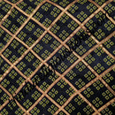 Cotton Chofuli Bandhani/ Chundadi With Criss Cross Golden Or Silver Lace Fabric/ Kapad(CCBGSL)