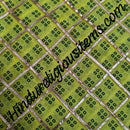 Cotton Chofuli Bandhani/ Chundadi With Criss Cross Golden Or Silver Lace Fabric/ Kapad(CCBGSL)