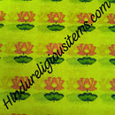 Cotton With Kamal Talaiya Print With Coloured Background Fabric/ Kapad(CKTCB)