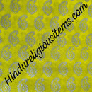 Cotton With Basma Chappa With Silver Keri Print Fabric/Kapad(CBCSKP)