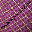 Cotton Chofuli Bandhani/ Chundadi With Criss Cross Golden Or Silver Lace Fabric/ Kapad(CCBGSL)