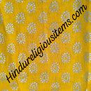 Cotton Basma Chappa With Silver Leaf Print  Fabric / Kapad(CBCSLP)