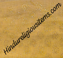 Cotton With Basma Chappa With Golden Leaf Print Fabric/Kapad(CBCGLP)