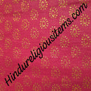 Cotton With Basma Chappa With Golden Leaf Print Fabric/Kapad(CBCGLP)