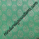 Cotton With Basma Chappa With Golden Leaf Print Fabric/Kapad(CBCGLP)