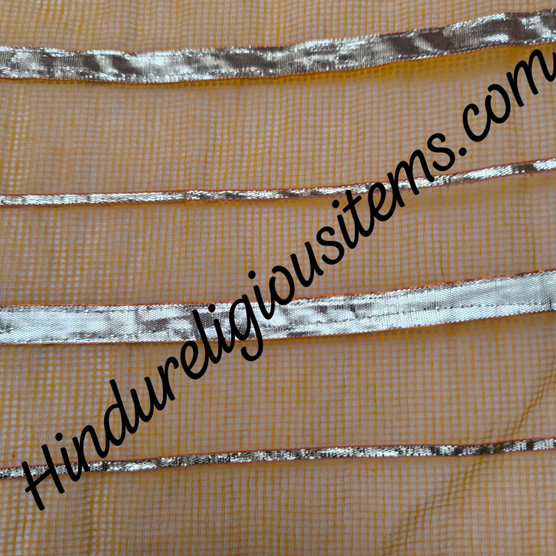 Doriya with Golden Lace Stripes Fabric/ Kapad(DGL)
