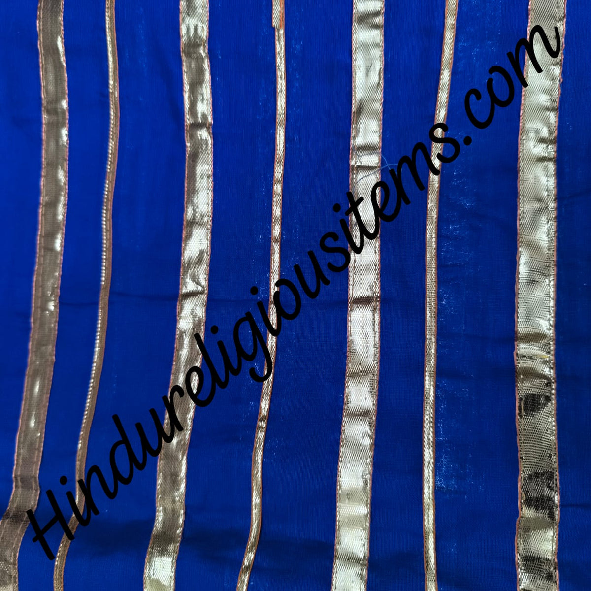 Cotton With Lace Stripes (Chadi / Dhora ke Vastra) Fabric/ Kapad(CLS)