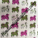Cambric Cotton With Heavy Material Coloured Cow Print  Fabric/Kapad(CCHCCP)