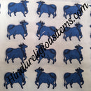 Cambric Cotton With Heavy Material Coloured Cow Print  Fabric/Kapad(CCHCCP)