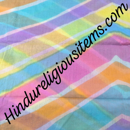 Cotton Multi-Colour Leheriya Fabric / Kapad [CMCL)