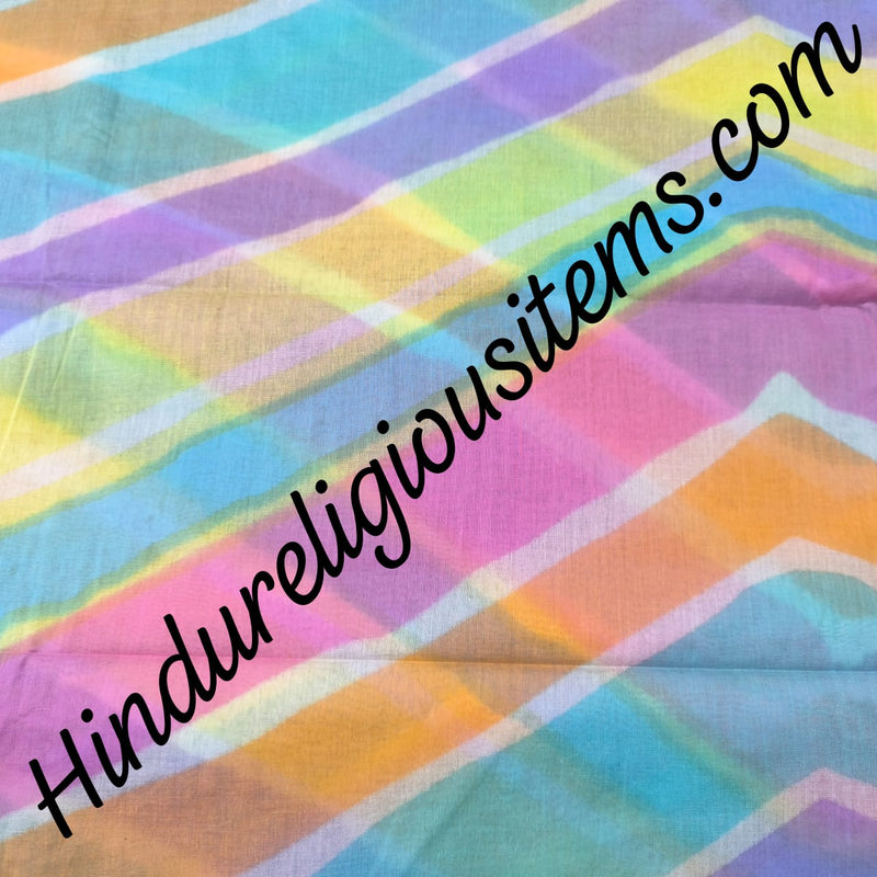 Cotton Multi-Colour Leheriya Fabric / Kapad [CMCL)