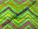 Cotton Malmal Multi-Colour W Shape Leheriya Fabric / Kapad [CMMWSL)
