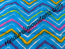 Cotton Malmal Multi-Colour W Shape Leheriya Fabric / Kapad [CMMWSL)