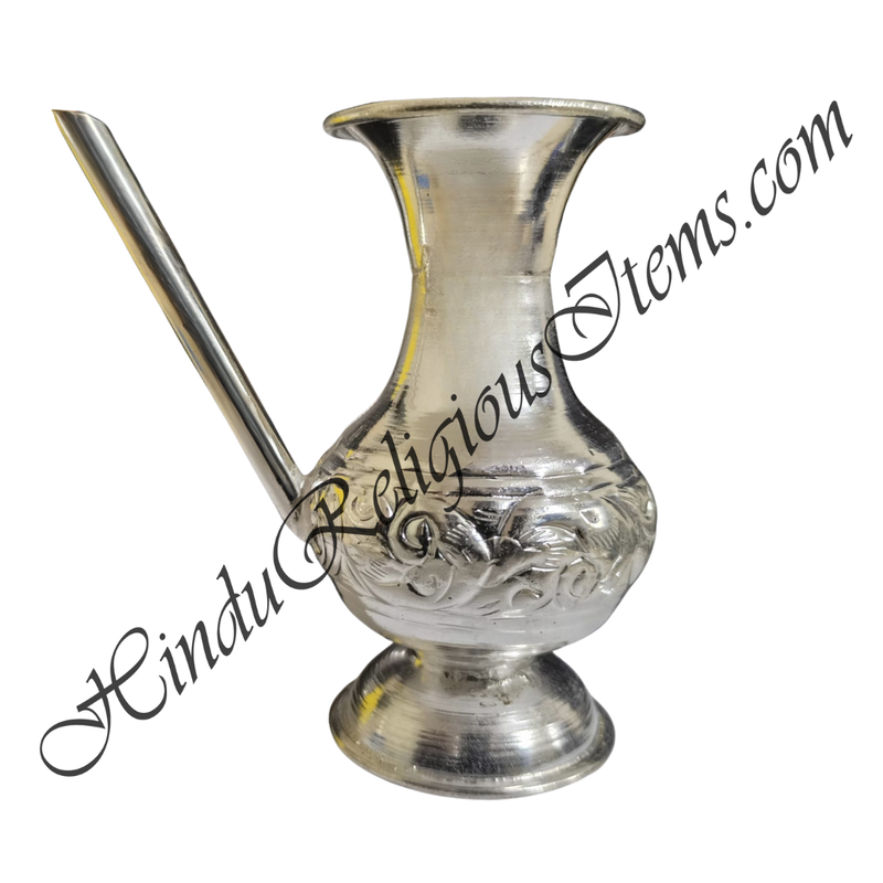 White Metal Plain With Design Jhari