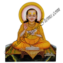 High Quality MDF Wooden Mahaprabhuji Swarup Cut Out (Yellow)