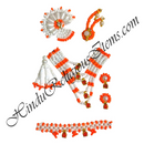 Premium Quality White Moti Mala With Coloured Moti Mala Set