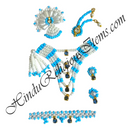 Premium Quality White Moti Mala With Coloured Moti Mala Set
