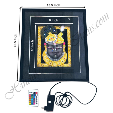 Premium Quality Mukharvind & Mangla Swarup Chitraji 3D Photo Frame With LED Light