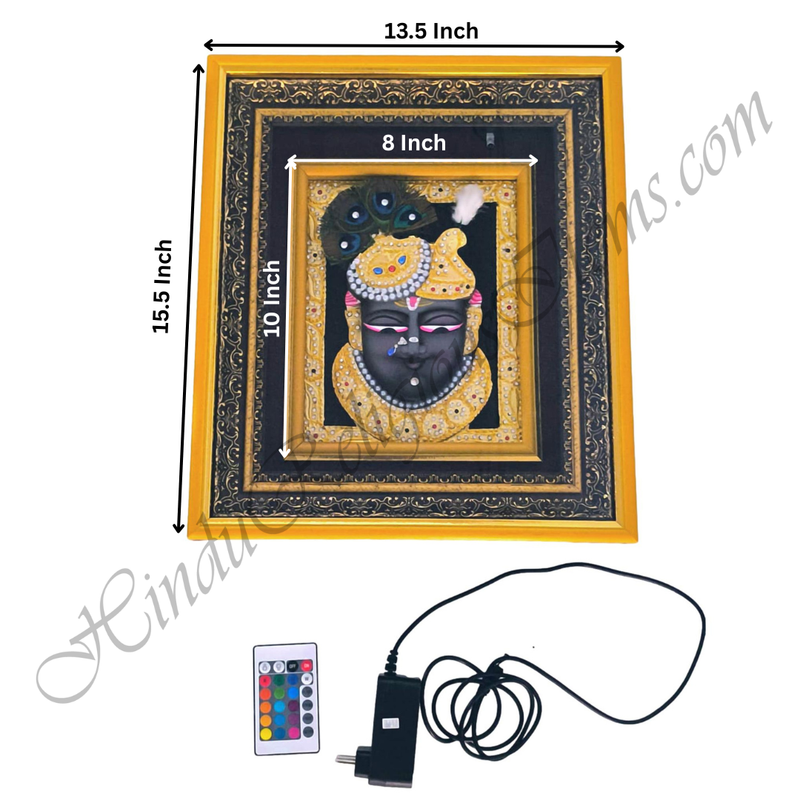 Premium Quality Mukharvind & Mangla Swarup Chitraji 3D Photo Frame With LED Light