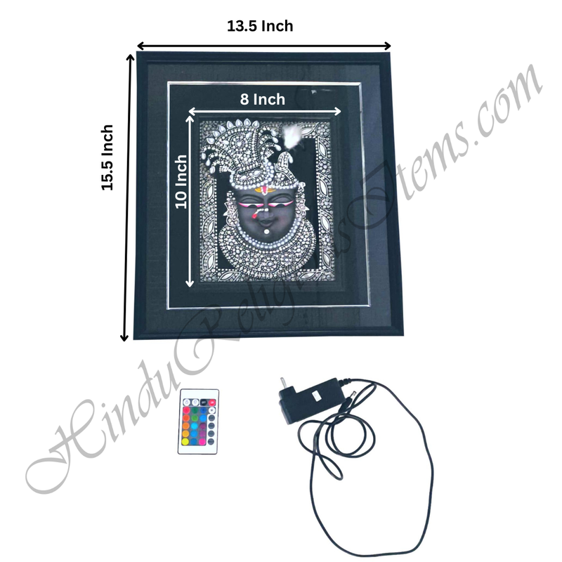 Premium Quality Mukharvind & Mangla Swarup Chitraji 3D Photo Frame With LED Light
