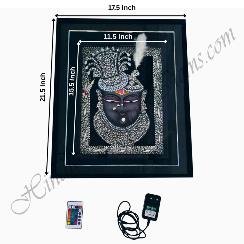 Premium Quality Mukharvind & Mangla Swarup Chitraji 3D Photo Frame With LED Light