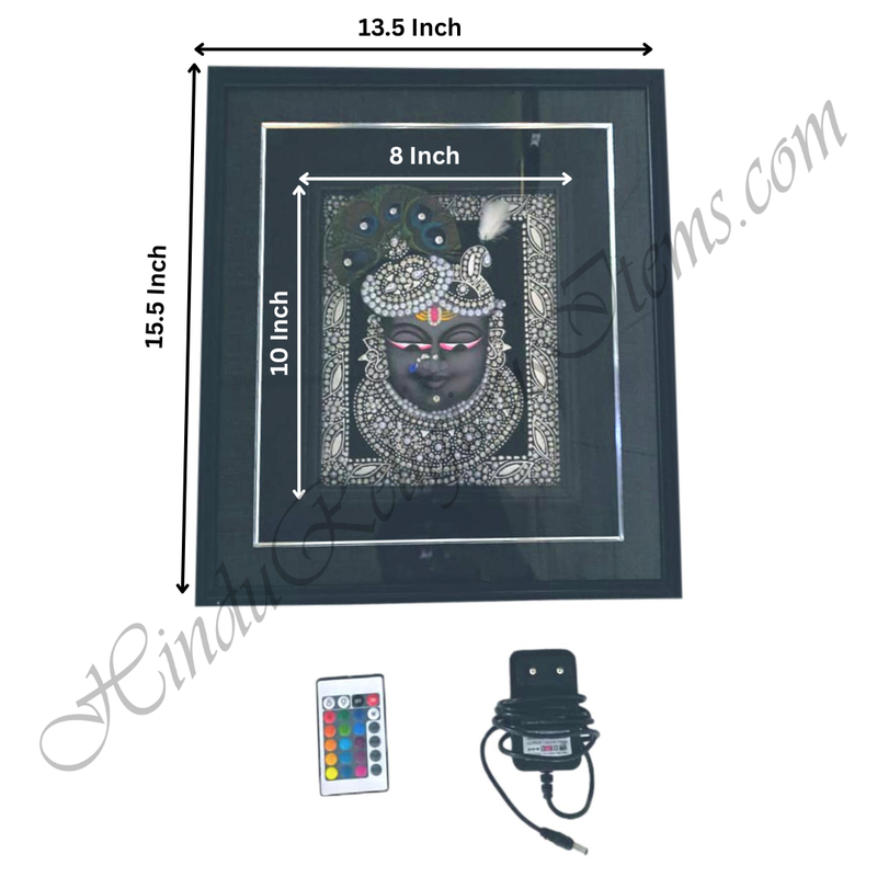 Premium Quality Mukharvind & Mangla Swarup Chitraji 3D Photo Frame With LED Light