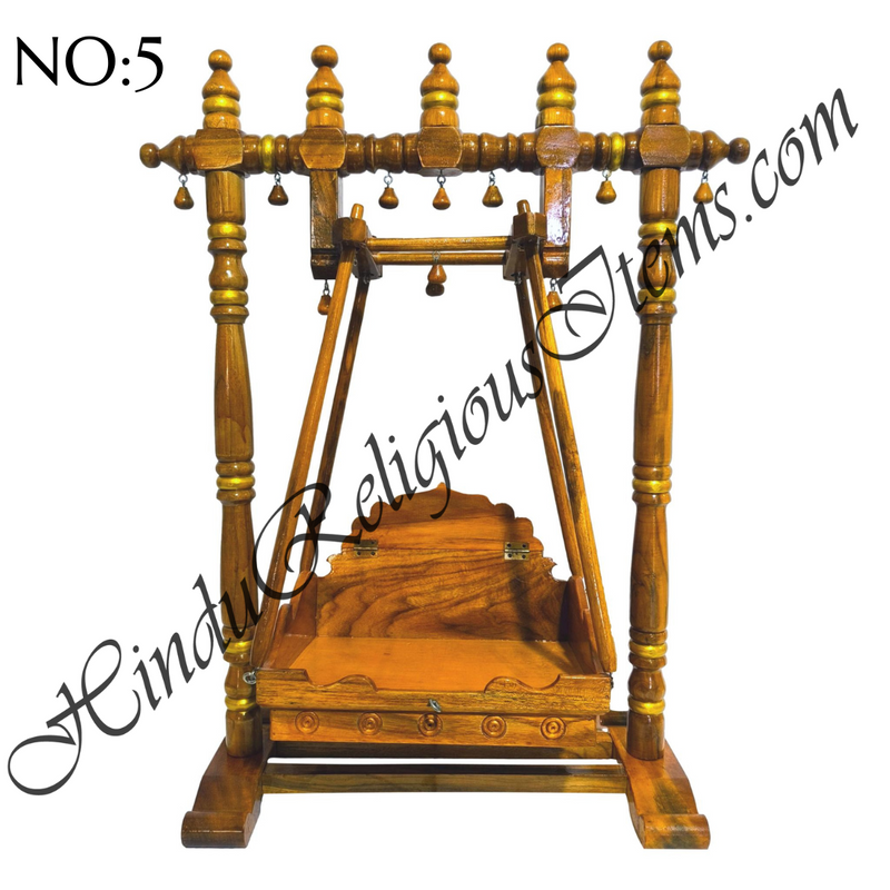 Premium Quality Sagwan Round Carved Hindola (Swing)