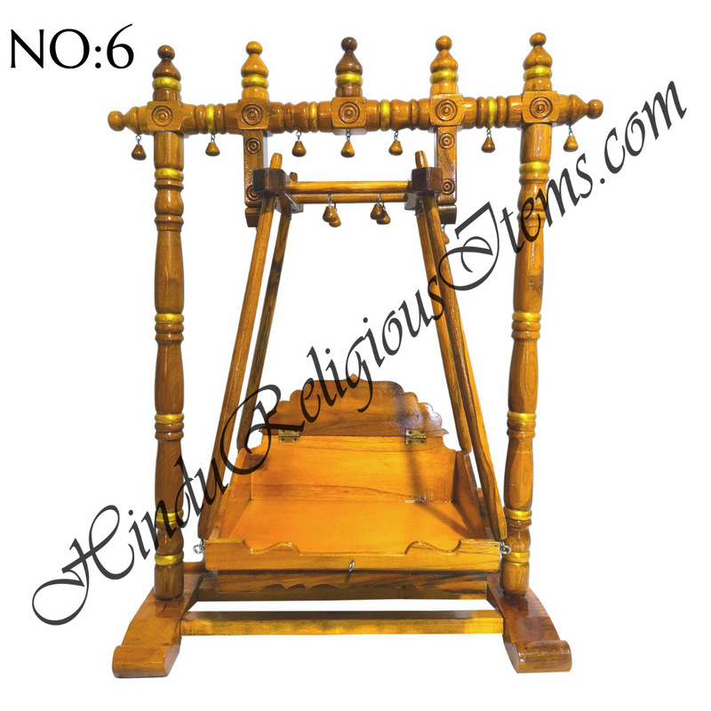 Premium Quality Sagwan Round Carved Hindola (Swing)