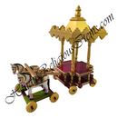 Decorative gold cart with horses on a white background, featuring 'Religious Items.com' branding.