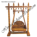 premium Quality Sagwan Square Wooden Hindola (Swing) With Peacock Design