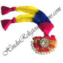 Premium Quality Duhera Resham Katra With Cotton Coloured Paag With Moti & Diamond Decoration