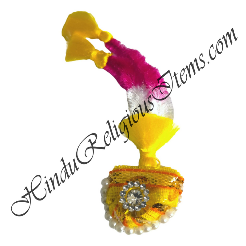 Premium Quality Duhera Resham Katra With Cotton Coloured Paag With Moti & Diamond Decoration